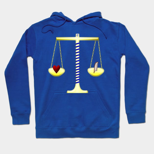 Ancient Egyptian Ritual Scales Hoodie by Krystal Raven